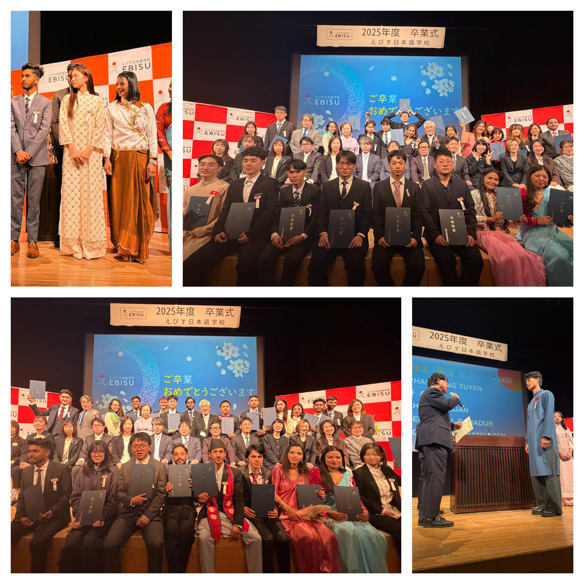 Học viên Amschool tham dự lễ tốt nghiệp tại Trường Ebisu khóa 2025