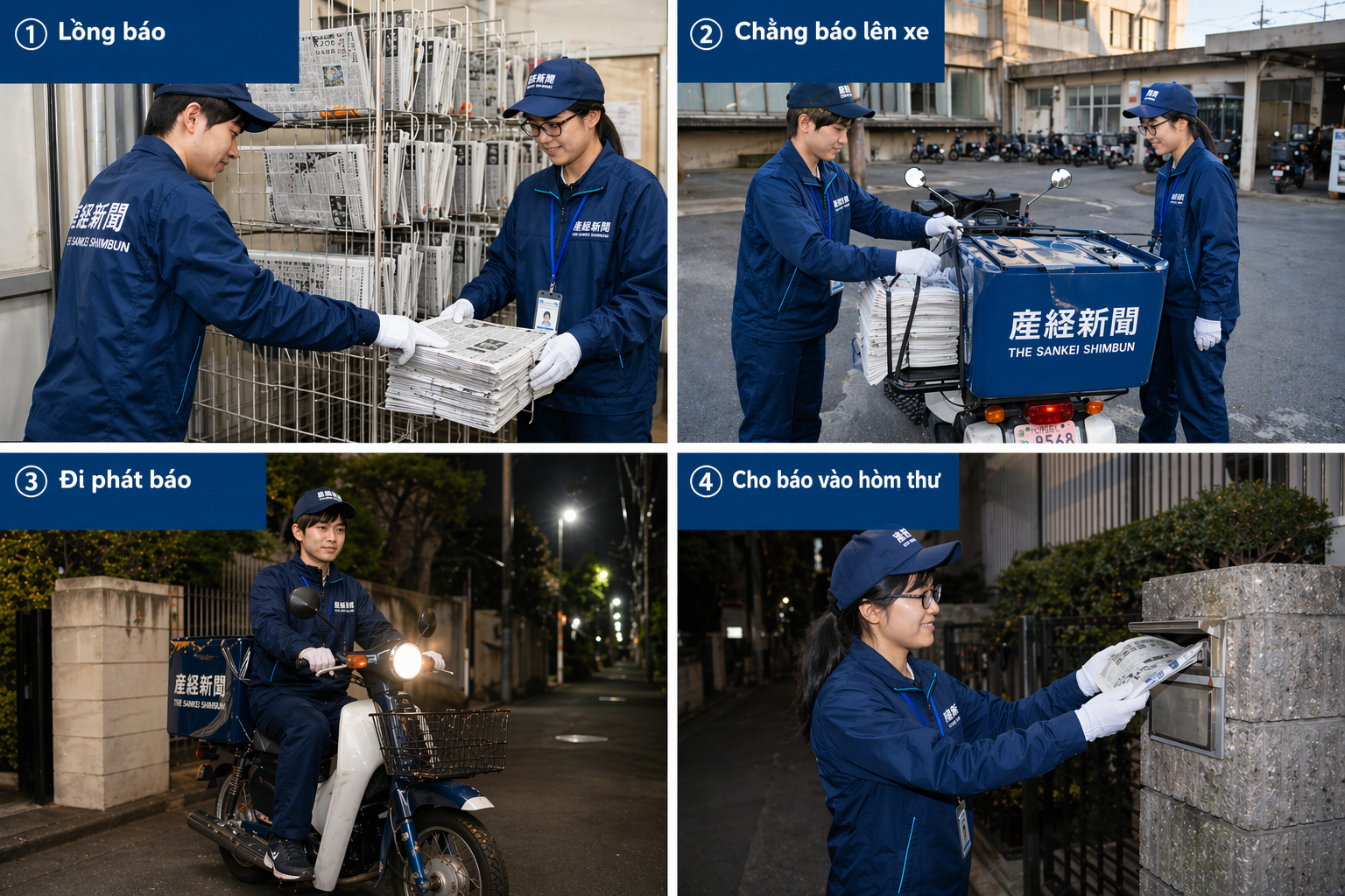 Các công việc trong quá trình phát báo